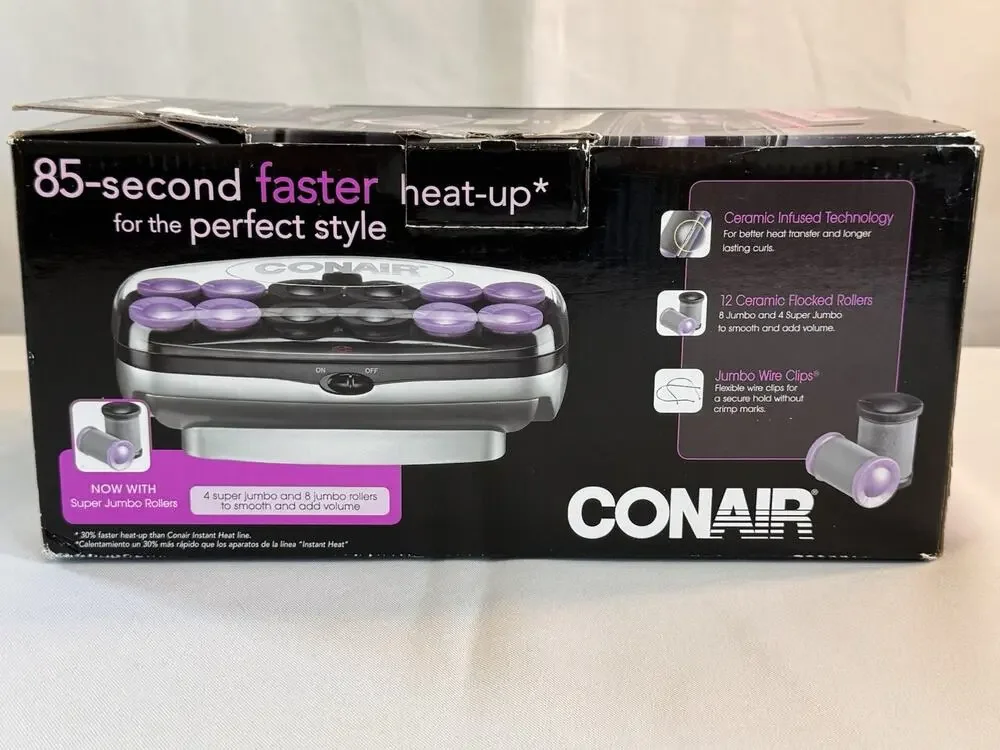Conair Extreme Instant Heat Super Jumbo Ceramic Hot Rollers NWB Trending!